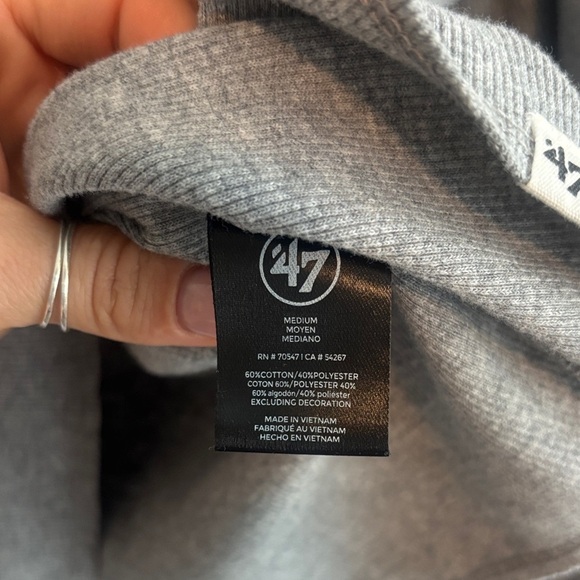 47 Brand Gray Panthers Women's Crew Neck Sweater - Picture 6 of 7